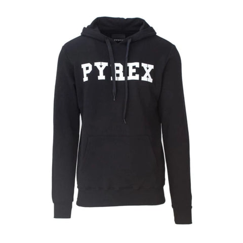 Black Pyrex hoodie with logo for urban casual fashion