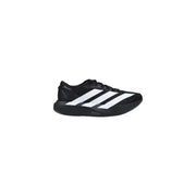 Adidas Herren-Sneaker aus schwarzem Synthetikmaterial mit drei markanten weißen Streifen, entwickelt zum Laufen