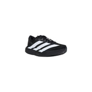 Adidas Herren-Sneaker, schwarz, aus Synthetikmaterial mit drei weißen Streifen an der Seite, Modell JP7149, Laufschuh