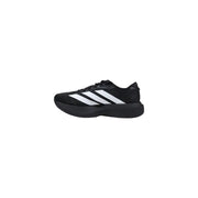 Adidas Herren-Sneaker, schwarzer Laufschuh aus Synthetikmaterial mit drei weißen Streifen an der Seite, Modell JP7149