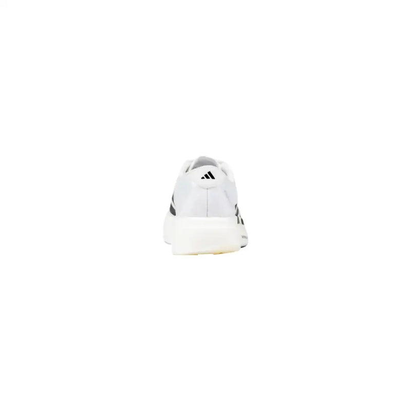 Adidas Weiße Herren-Sneaker aus Synthetikmaterial zum Hineinschlüpfen mit schwarzen Streifen und profilierter Gummisohle für sportliche Aktivitäten
