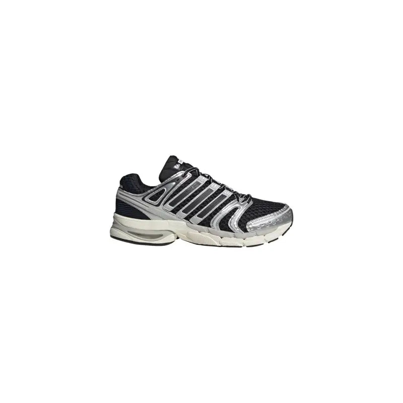 Adidas Originals Herren-Sneaker Control 5, schwarz, Obermaterial aus Synthetik mit schwarz-silbernem Mesh-Gewebe, Metallic-Streifen und weißer Zwischensohle
