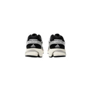 Schwarze und silberne adidas Originals Control 5 Herren-Sneaker mit synthetischem Obermaterial und klobiger weißer Zwischensohle