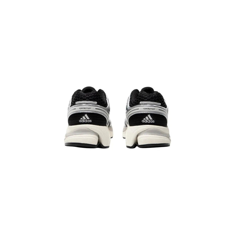 Black and silver adidas originals men control 5 sneakers with synthetic upper and chunky white midsole
