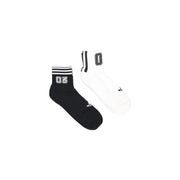 Schwarzweiß Adidas Originals Herren-Sportsocken mit auffälligen Ziffern 03 und 0 sowie gestreiften Bündchen
