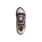 Adidas originals women bordeaux sneakers synthetic with white and maroon breathable mesh upper and signature three stripes