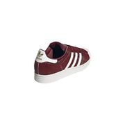 Adidas Originals women leather slip on sneakers bordeaux in maroon leather with white rubber sole and three stripes