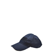 Alexander Mcqueen navy blue baseball cap with black embroidered logo on the front in cotton material