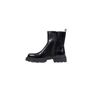 Alviero Martini Prima Classe black leather ankle boots for women with chunky sole and zipper closure
