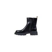 Alviero Martini Prima Classe black leather ankle boots for women with chunky sole and zipper closure