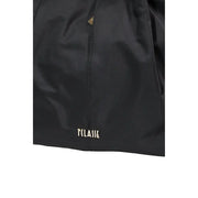 Alviero Martini Prima Classe black nylon tote bag with zip pockets gold-tone triangular zipper pull and white logo embroidery