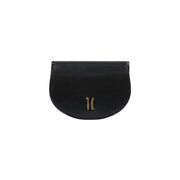 Alviero Martini Prima Classe black leather crossbody shoulder bag with gold-tone logo and button closure