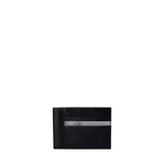 Black leather card holder with multiple slots from Alviero Martini Prima Classe Men Wallet collection