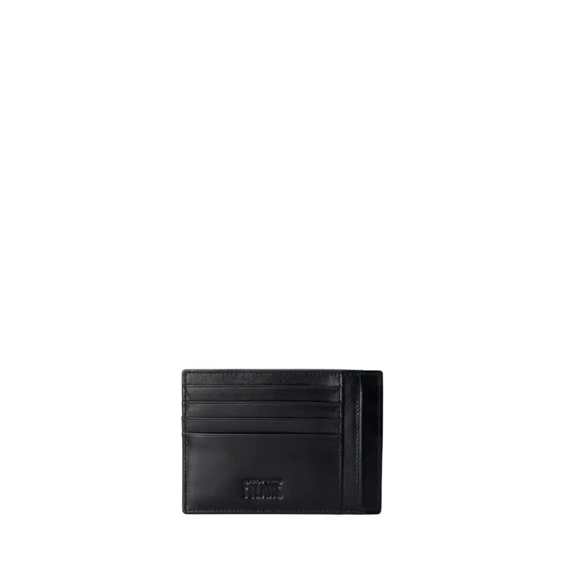 Black leather card holder with multiple slots from Alviero Martini Prima Classe Men Wallet collection