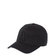 Schwarze Baseballkappe mit gesticktem LA-Logo und 47 Brand Mark American Needle Herrenkappe, verstellbar, 100 % Baumwolle