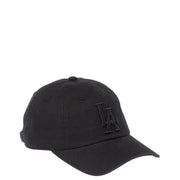 Black American Needle Herrenkappe aus 100 % Baumwolle mit dezentem, gesticktem LA-Logo und verstellbarer Passform