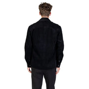 Men’s black corduroy long-sleeve shirt displayed with Antony Morato Black Classic Long Blazer for Men