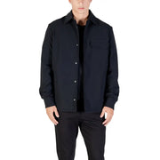 Men’s black long-sleeve button-up shirt with chest pocket from Antony Morato Classic Grey collection