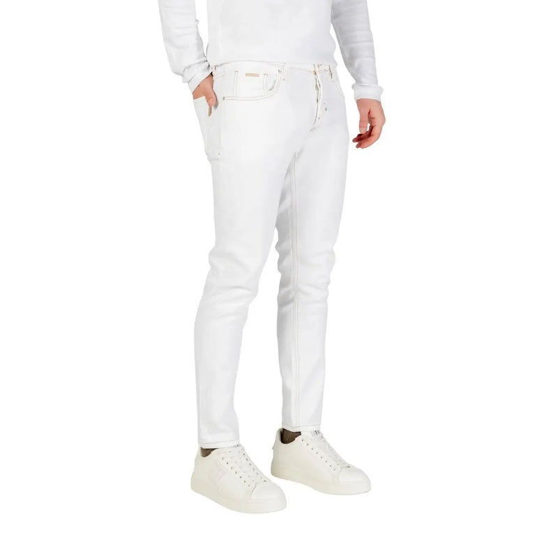 Antony Morato Weiße Slim-Fit-Jeans aus Denim für Herren mit dezenten Ziernähten, Vorderansicht