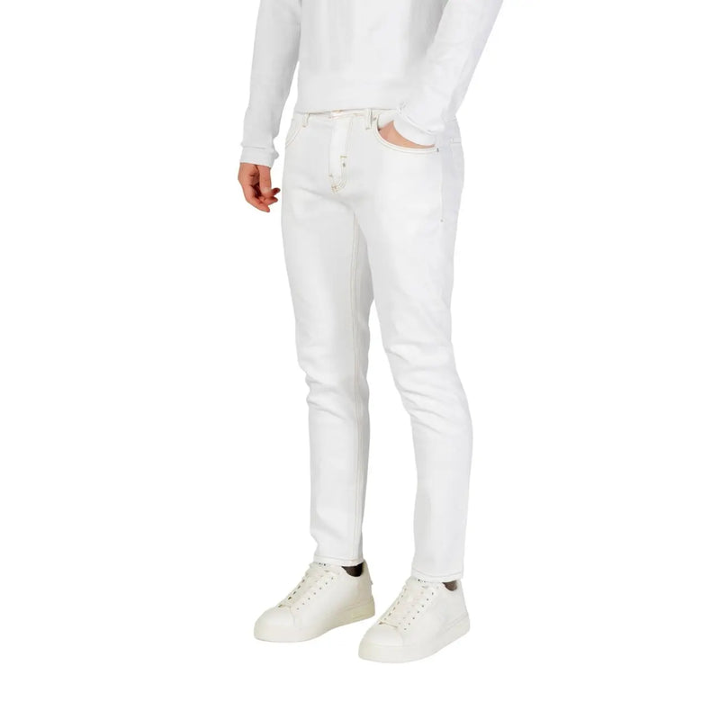 Antony Morato Weiße Slim-Fit-Jeans für Herren aus Denim mit dezenten Ziernähten, Vorderansicht