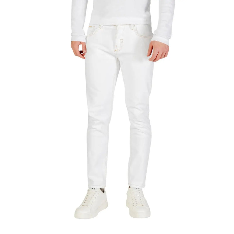 Antony Morato Weiße Slim-Fit-Jeans aus Denim für Herren mit dezenten Ziernähten, Vorderansicht
