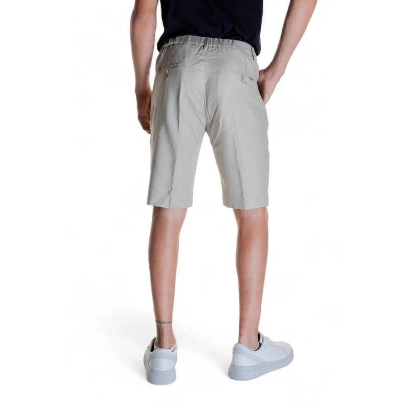 Antony Morato Leinenshorts für Herren in Beige mit lockerer Passform und dezenten Falten, Vorderansicht
