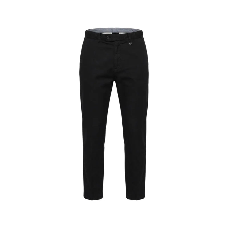 Antony Morato men trousers in black tailored fabric with a sleek straight-leg cut and subtle stitching details
