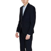 Antony Morato Herren-Anzugjacke aus schwarzem Polyester-Mischgewebe mit Ein-Knopf-Verschluss und fallendem Revers