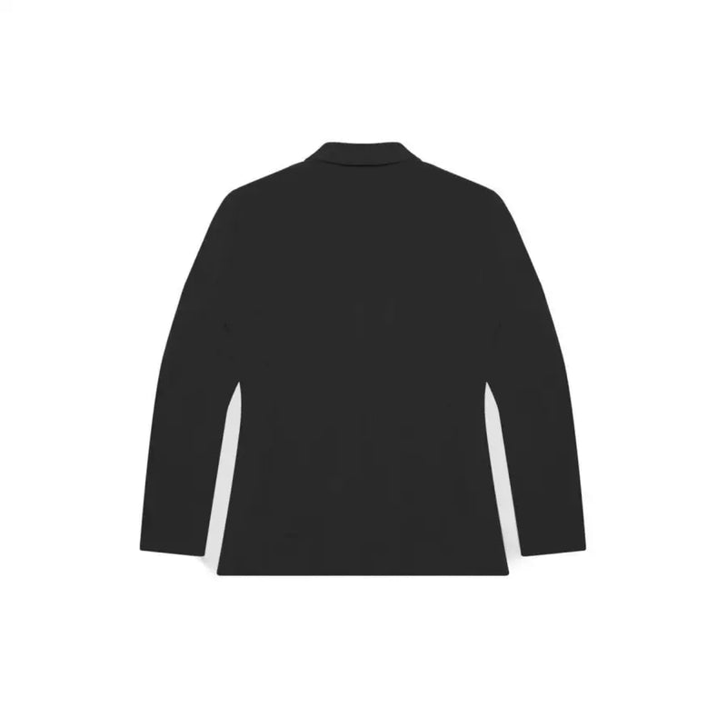 Antony Morato Schwarzes Herren-Langarmpoloshirt mit klassischem Kragen aus glattem Polyester-Mischgewebe