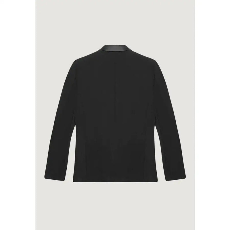 Antony Morato Schwarzer, schmal geschnittener Herrenblazer mit Reverskragen, elegantem, minimalistischem Design und dezenten Kontrastnähten
