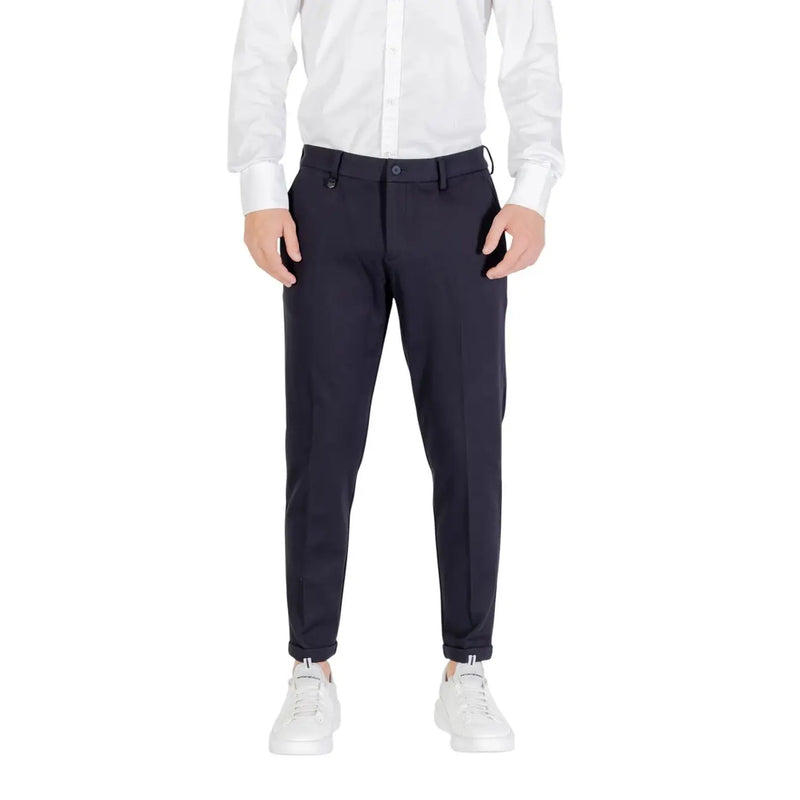 Dunkelblau Antony Morato Schwarze Herrenhose aus Stretch-Viskose mit schlanker Passform und dezenten Bügelfalten