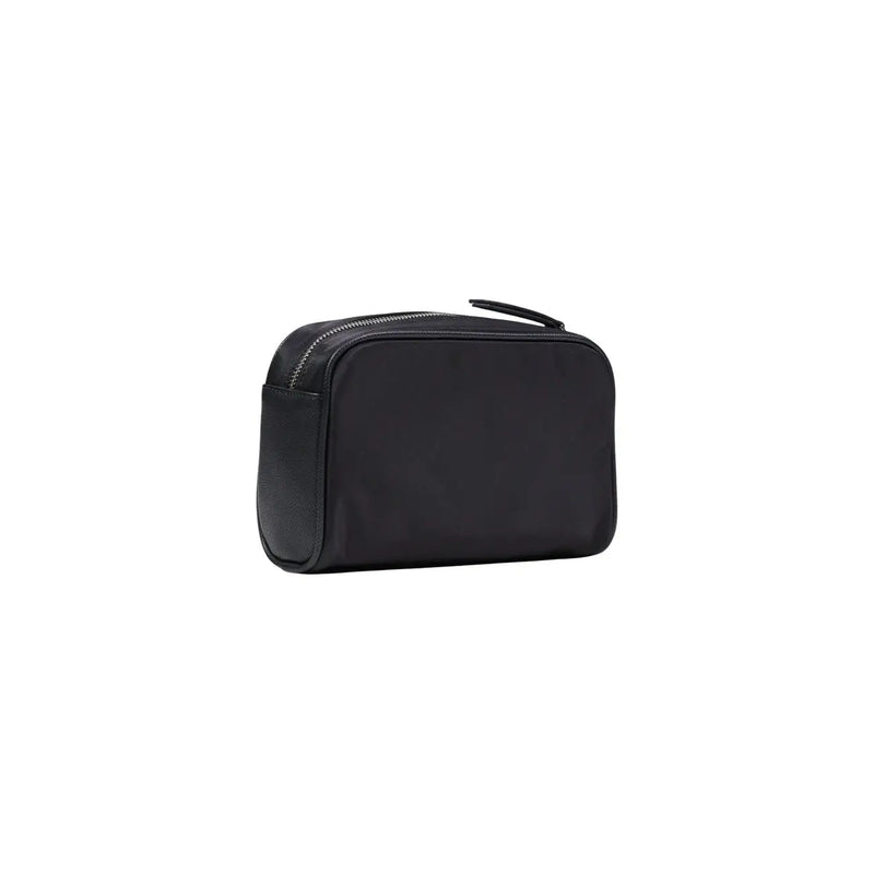Antony Morato Schwarze rechteckige Herren-Kulturtasche mit Reißverschluss und strukturierter Seitenwand, 22 x 13 x 7 cm