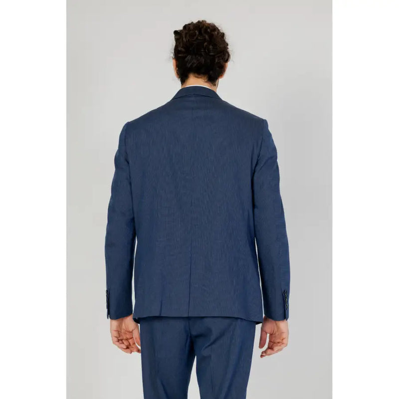 Marineblauer Nadelstreifen Antony Morato Klassischer Herrenblazer in schmaler Passform aus Viskose, geeignet für formelle Anlässe