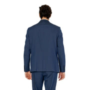 Marineblau Antony Morato Herrenblazer mit dezenter Struktur, betonten Schultern, schmaler Passform, Viskosegewebe