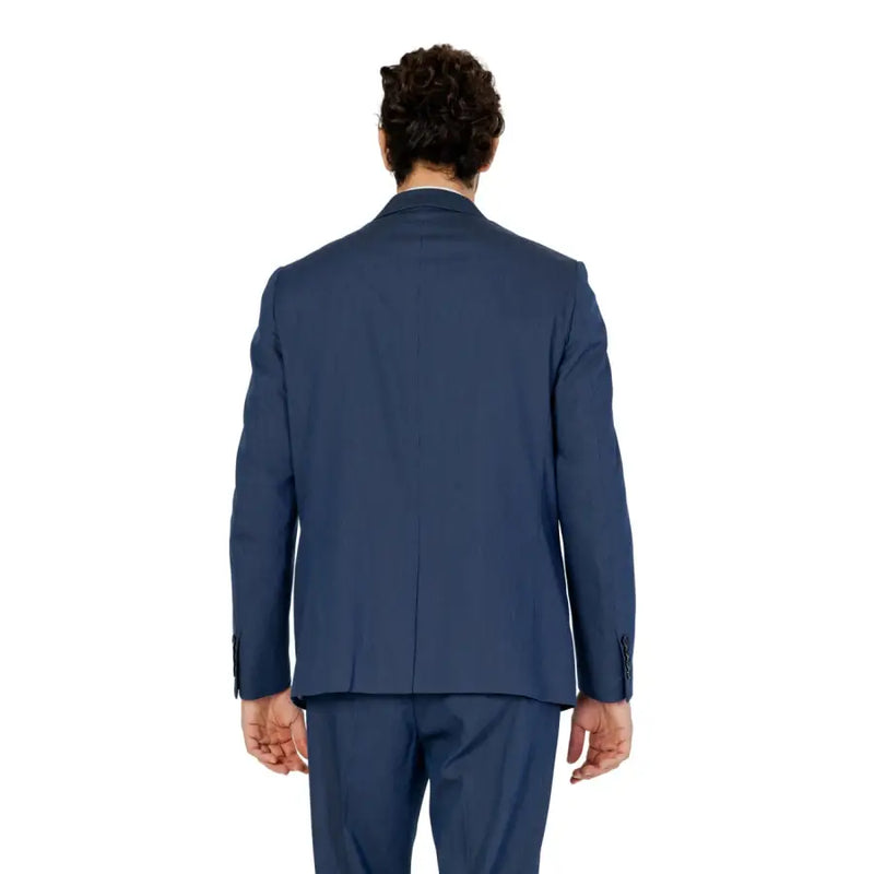 Marineblau Antony Morato Herrenblazer mit dezenter Struktur, betonten Schultern, schmaler Passform, Viskosegewebe