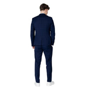 Marineblau Antony Morato Herren-Blazer aus Polyester mit modernem Schnitt und dezenter Karostruktur