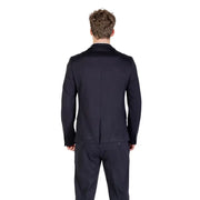 Schwarzer, taillierter Anzug mit elegantem, modernem Schnitt und dezenter Textur in Antony Morato Herrenblazer aus blauem Viskosemischgewebe mit Revers
