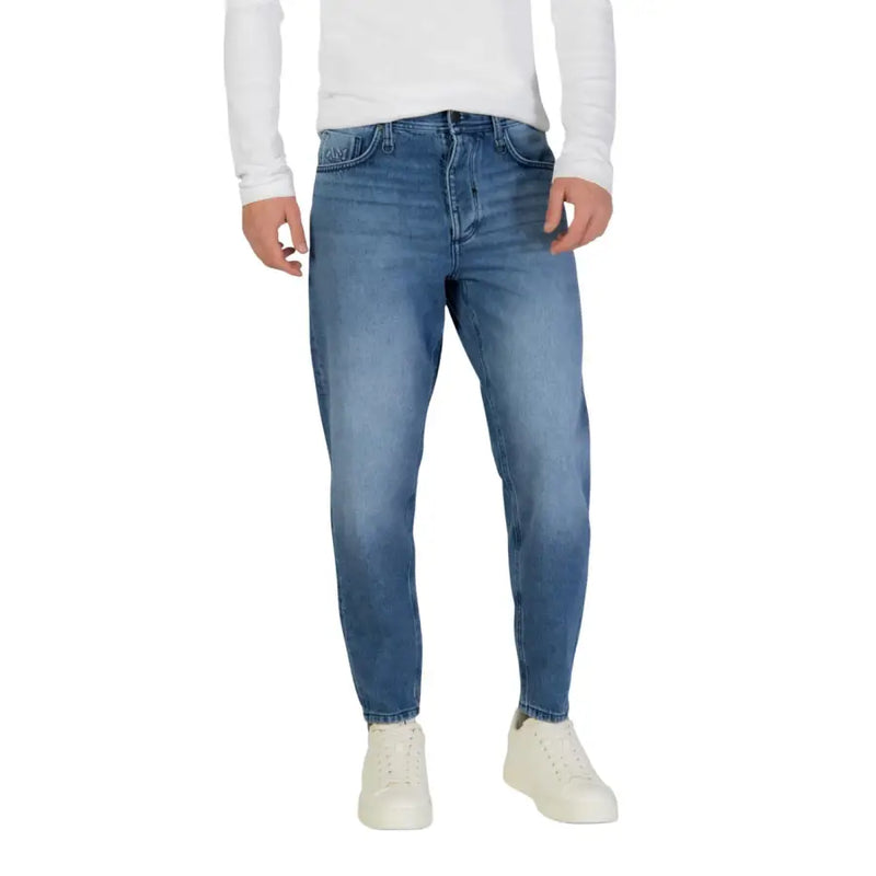 Mittelblaue Slim-Fit-Jeans aus Denim mit fünf Taschen von antony morato aus Baumwolle