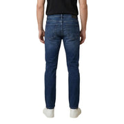 Dunkelblaue Baumwolle antony morato Ozzy Herrenjeans mit schmal zulaufendem Schnitt, von hinten gesehen, mit schmaler Passform und klassischen Taschen