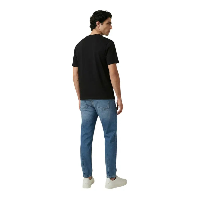 Antony Morato Herren schwarzes Kurzarm-Baumwollhemd t-shirt mit schlichtem Rundhalsausschnitt für lässige Kleidung