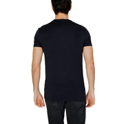 Antony Morato Männer t-shirt Schwarzes, kurzärmeliges Baumwoll-Freizeithemd mit Rundhalsausschnitt, Vorderansicht