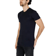 Antony Morato Männer t-shirt Schwarzes, kurzärmeliges T-Shirt mit Rundhalsausschnitt und dezentem, gesticktem Logo auf der linken Brust aus Baumwolle