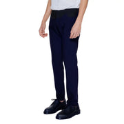 Antony Morato Herrenhose, marineblau, schmal geschnitten mit schwarzem Bund, geeignet für formelle und legere Anlässe