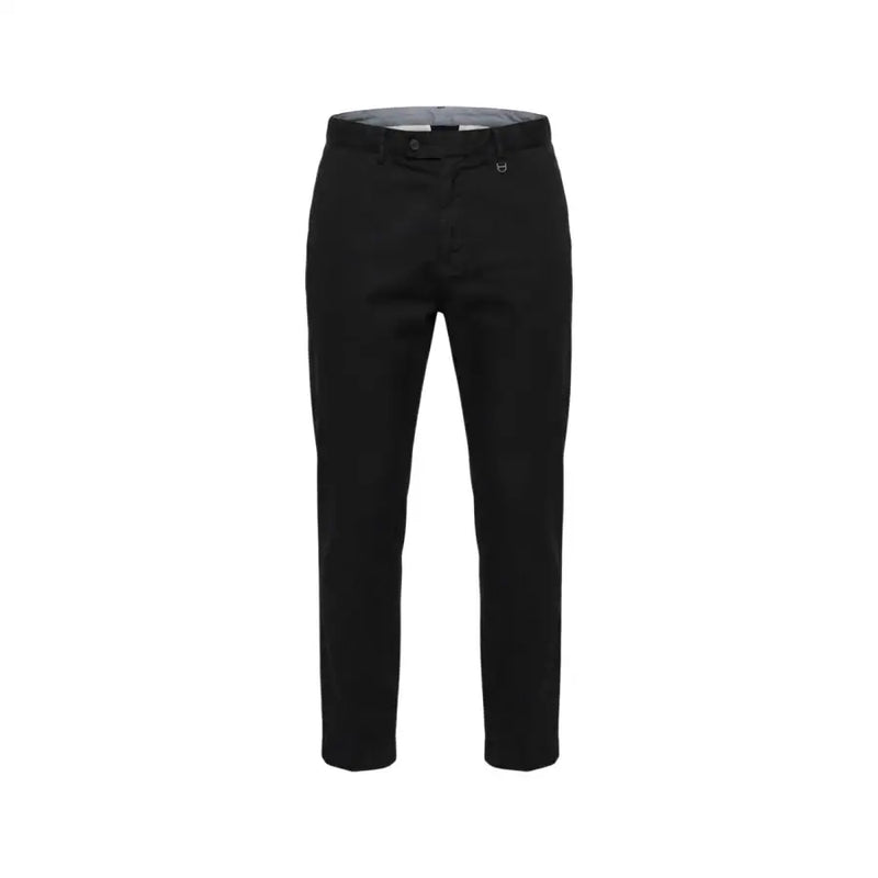 Antony Morato Herrenhose aus schwarzem, elegantem Stoff mit geradem Bein und dezenten Ziernähten