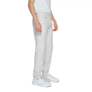 Antony Morato men trousers white chino with clean tailored fit and subtle creases for a polished look