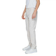 Antony morato men trousers light beige slim fit chino trousers with subtle creases for a modern look