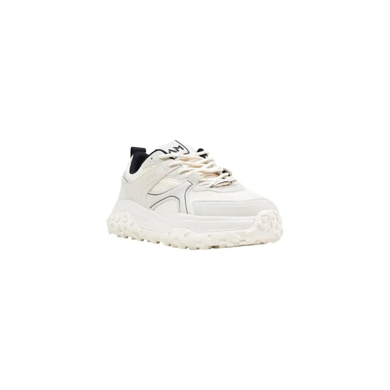 Antony Morato men white lace up sneakers mmfw01868-le500181 with chunky design black accents and textured rubber sole