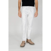 Antony Morato men’s white denim jeans with clean straight-leg cut and classic five-pocket design