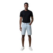 Antony Morato Herrenshorts aus hellem Denim mit fünf Taschen und Knopfverschluss, Vorderansicht