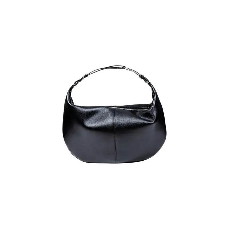 Armani Exchange schwarze Hobo-Tasche aus Leder mit geschwungenem Design und top handhaben